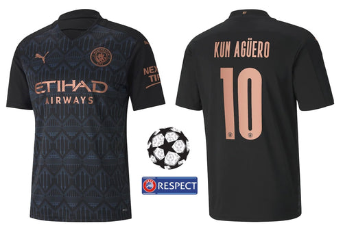 Manchester City 2020-2021 Away UCL - Kun Aguero 10