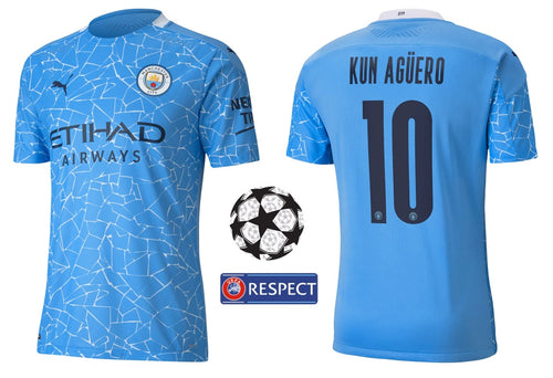 Manchester City 2020-2021 Home UCL - Kun Aguero 10