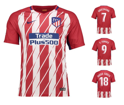Atletico Madrid 2017-2018 Home + Spielernummer