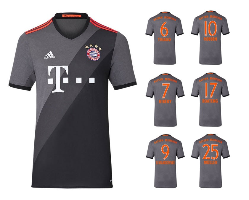 FC Bayern 2016-2017 Away + Spielernummer