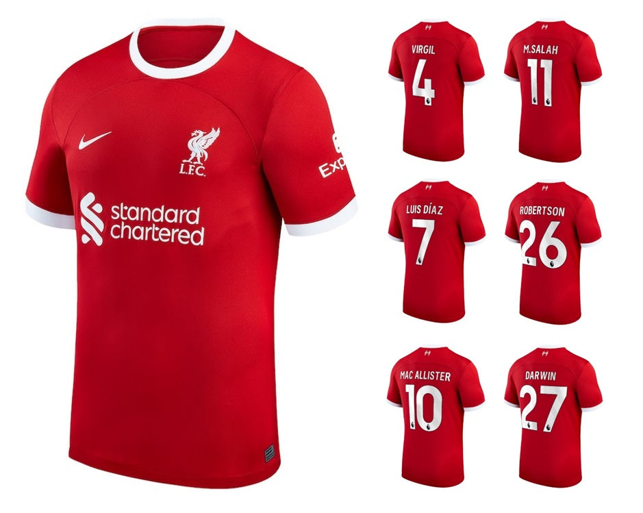 FC Liverpool 2023-2024 Home + Spielernummer I Mein Name