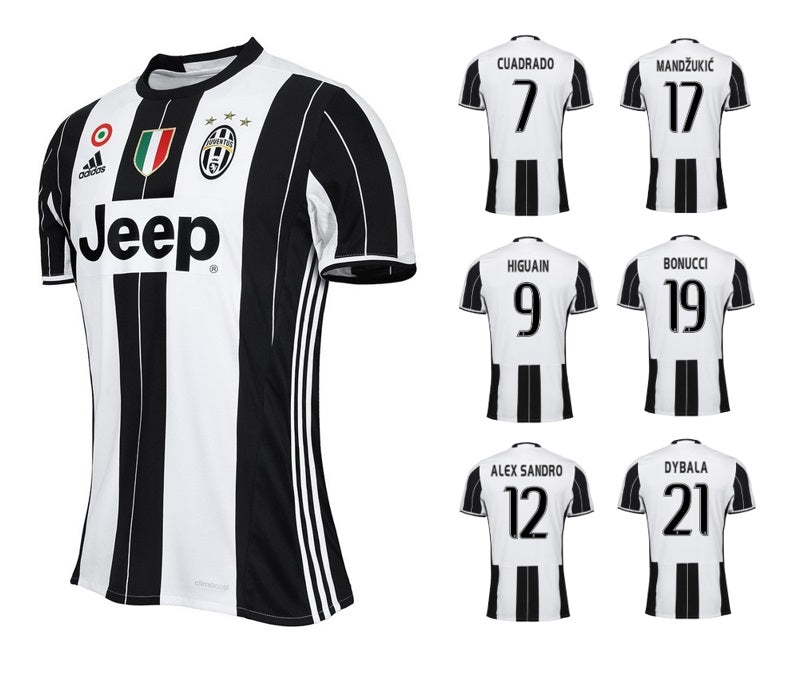 Juventus Turin 2016-2017 Home + Spielernummer