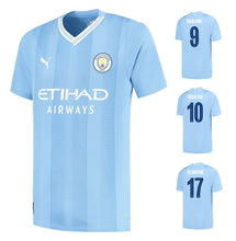 Cargar imagen en el visor de la galería, Manchester City 2023-2024 Home UCL + Spielernummer