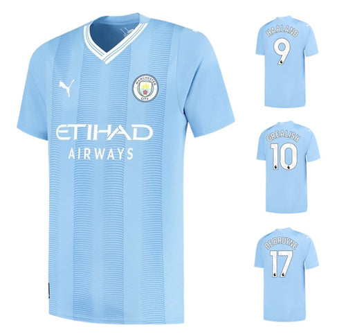 Manchester City 2023-2024 Home + Spielernummer I Mein Name