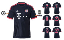 將圖片載入圖庫檢視器 FC Bayern 2015-2016 Third UCL + Spielernummer