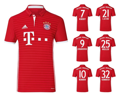 FC Bayern 2016-2017 Home + Spielernummer