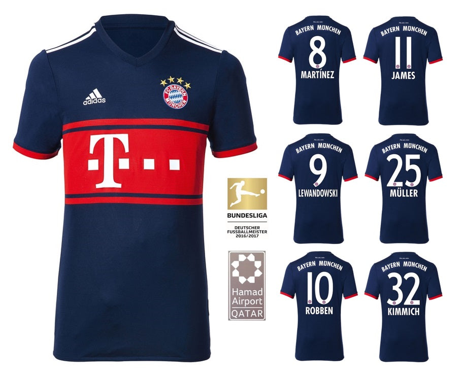 FC Bayern 2017-2018 Away BL + Spielernummer