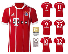 Charger l&#39;image dans la galerie, FC Bayern 2017-2018 Home BL + Spielernummer