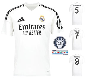 Real Madrid 2024-2025 Home UCL + Spielernummer