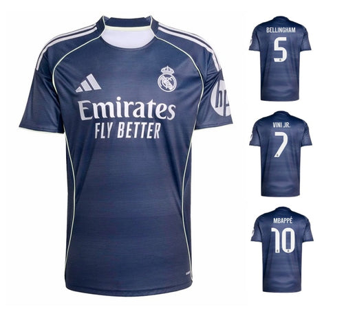 Real Madrid 2025-2026 Away + Spielernummer