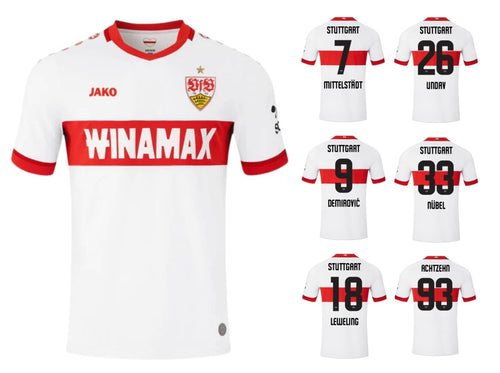 VfB Stuttgart 2024-2025 Home Bundesliga DFB-Pokal + Spielernummer