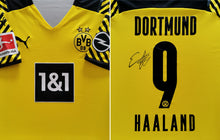 將圖片載入圖庫檢視器 Borussia Dortmund 2021-2022 Home BL Signiert - Haaland 9