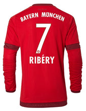 將圖片載入圖庫檢視器 FC Bayern 2015-2016 Home Langarm + Spielernummer