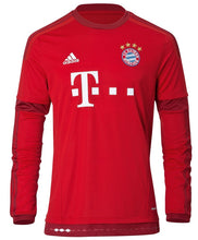 將圖片載入圖庫檢視器 FC Bayern 2015-2016 Home Langarm + Spielernummer