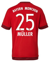 將圖片載入圖庫檢視器 FC Bayern 2015-2016 Home + Spielernummer