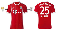 將圖片載入圖庫檢視器 FC Bayern 2017-2018 Home BL + Spielernummer