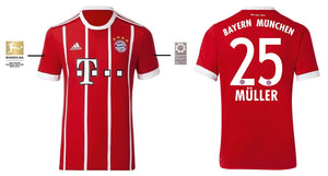 FC Bayern 2017-2018 Home BL + Spielernummer