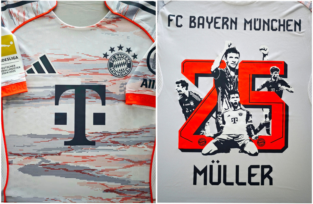 FC Bayern 2025-2026 Away AUTHENTIC - Müller 25 Sonderflock