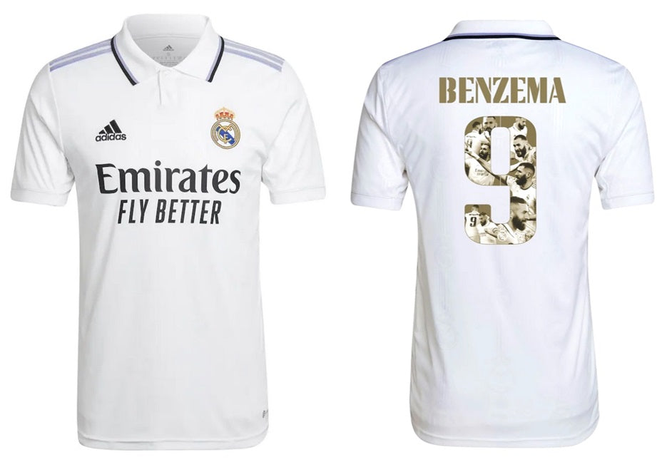 Real Madrid 2022-2023 Home - Benzema 9 I Sonderflock Ballon d'Or