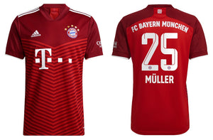 FC Bayern 2021-2022 Home + Spielernummer