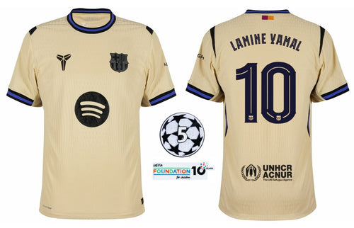 Herren FC Barcelona 2025-2026 Away Match ADV Champions League - Lamine Yamal 10