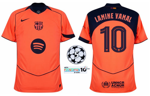 Herren FC Barcelona 2025-2026 Third Champions League - Lamine Yamal 10