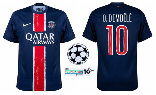 Paris Saint-Germain 2024-2025 Home Champions League - Dembele 10