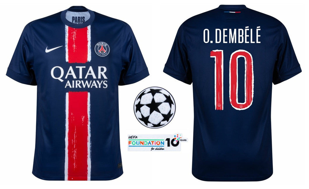 Paris Saint-Germain 2024-2025 Home Champions League - Dembele 10