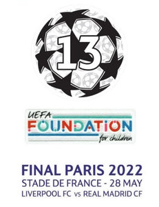 Real Madrid Champions League Final Paris 2022 + Spielernummer