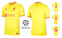 Charger l&#39;image dans la galerie, FC Liverpool 2021-2022 Third UCL + Spielernummer