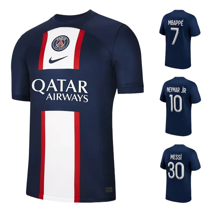 Paris Saint-Germain 2022-2023 Home Kinder Qatar + Spielernummer