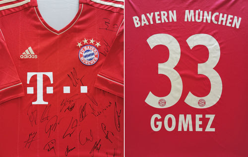 FC Bayern 2012-2013 Home - Gomez 33 I Signiert Team