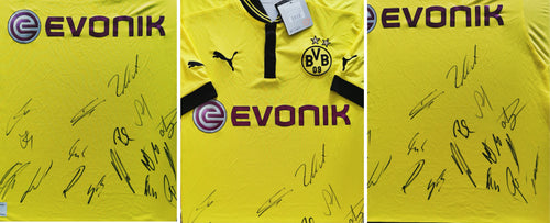 Borussia Dortmund 2012-2013 Home Signiert TEAM - L