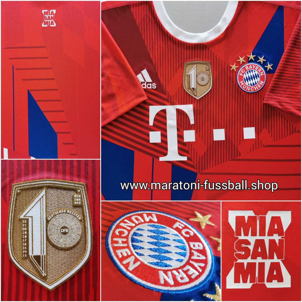 FC Bayern Sondertrikot 10 Jahre Deutscher Meister 2013-2022