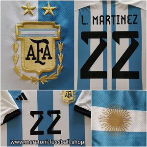 Argentinien WM 2022 Home + Spielernummer