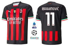 Cargar imagen en el visor de la galería, AC Mailand 2022-2023 Home Serie A UCL - Ibrahimovic 11