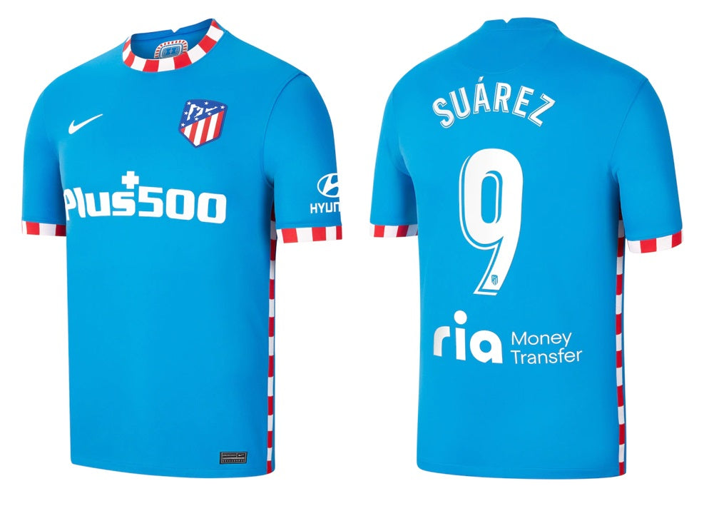 Atletico Madrid 2021-2022 Third - Suarez 9