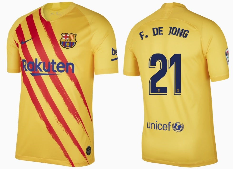 FC Barcelona 2019-2020 Senyera La Liga - F. De Jong 21