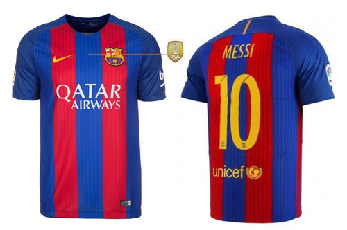 FC Barcelona 2016-2017 Home Qatar WC La Liga - Messi 10