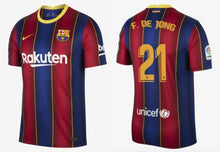 Charger l&#39;image dans la galerie, FC Barcelona 2020-2021 Home La Liga - F. De Jong