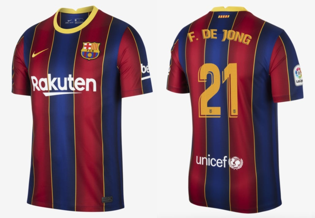 FC Barcelona 2020-2021 Home La Liga - F. De Jong