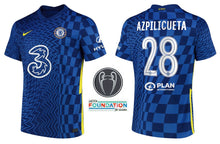 Load image into Gallery viewer, FC Chelsea 2021-2022 Home UCL - Azpilicueta 28