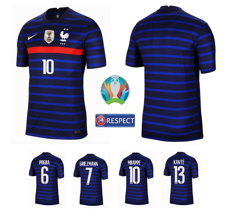 Frankreich EURO 2020 Home + Spielernummer