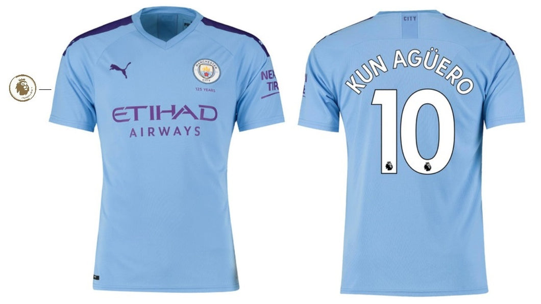 Manchester City 2019-2020 Home PL - Kun Aguero 10