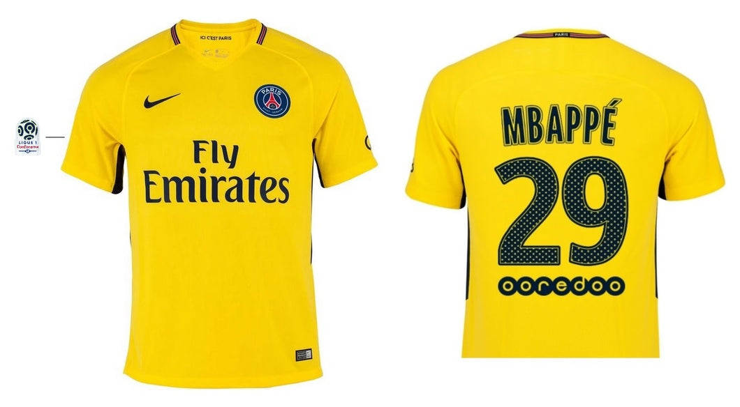 Paris Saint-Germain 2017-2018 Away Ligue 1 - Mbappe 29