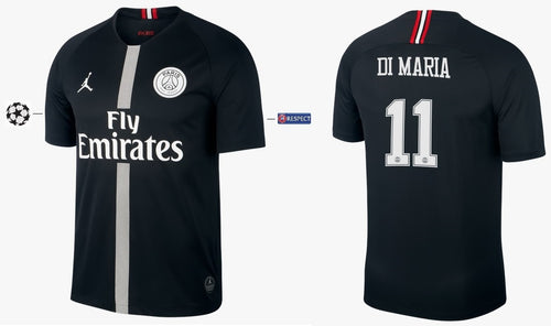 Paris Saint-Germain 2018-2019 Third Black UCL - Di Maria 11