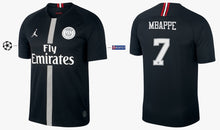 將圖片載入圖庫檢視器 Paris Saint-Germain 2018-2019 Third Black UCL - Mbappe 7