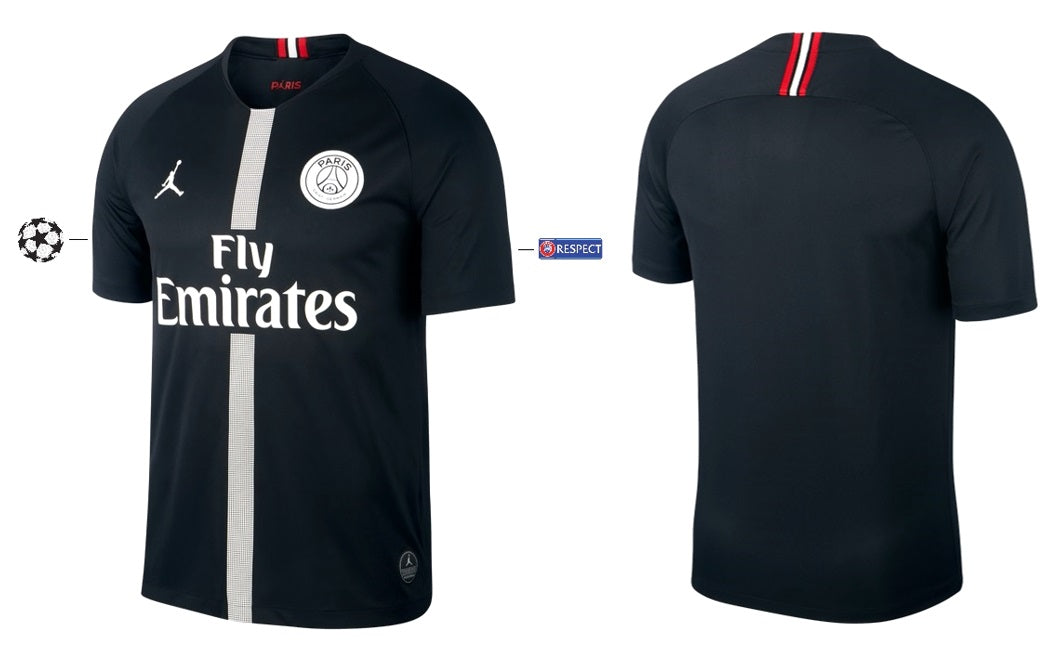 Paris Saint Germain 2018 2019 Third Black UCL maratoni fussball.shop