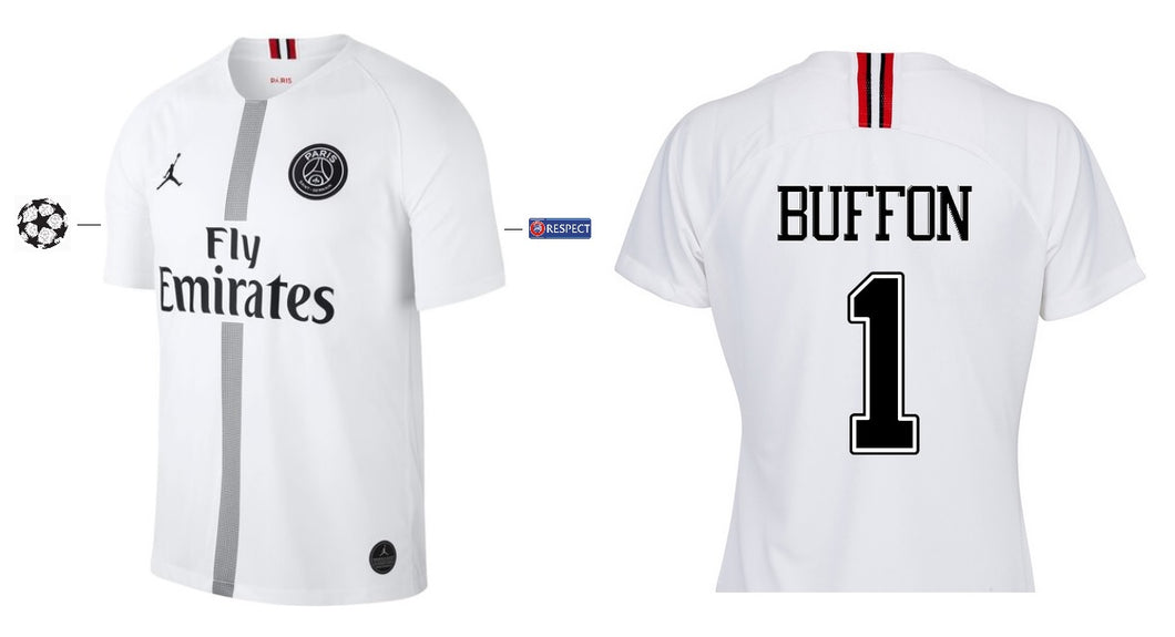 Paris Saint-Germain 2018-2019 Third White UCL - Buffon 1