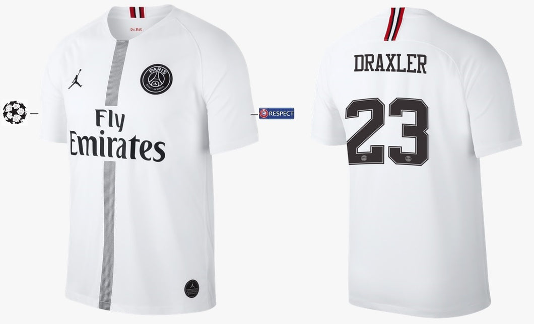 Paris Saint-Germain 2018-2019 Third White UCL - Draxler 23